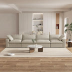 160 Modernes Leinenpolsterung 4-teiliges Ecksofa Minimalismus Commix Daunengefüllte modulare Sofas