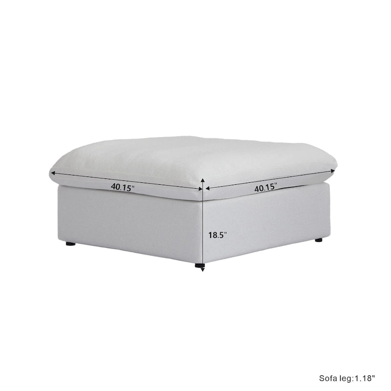 160 Modernes Leinenpolsterung 4-teiliges Ecksofa Minimalismus Commix Daunengefüllte modulare Sofas