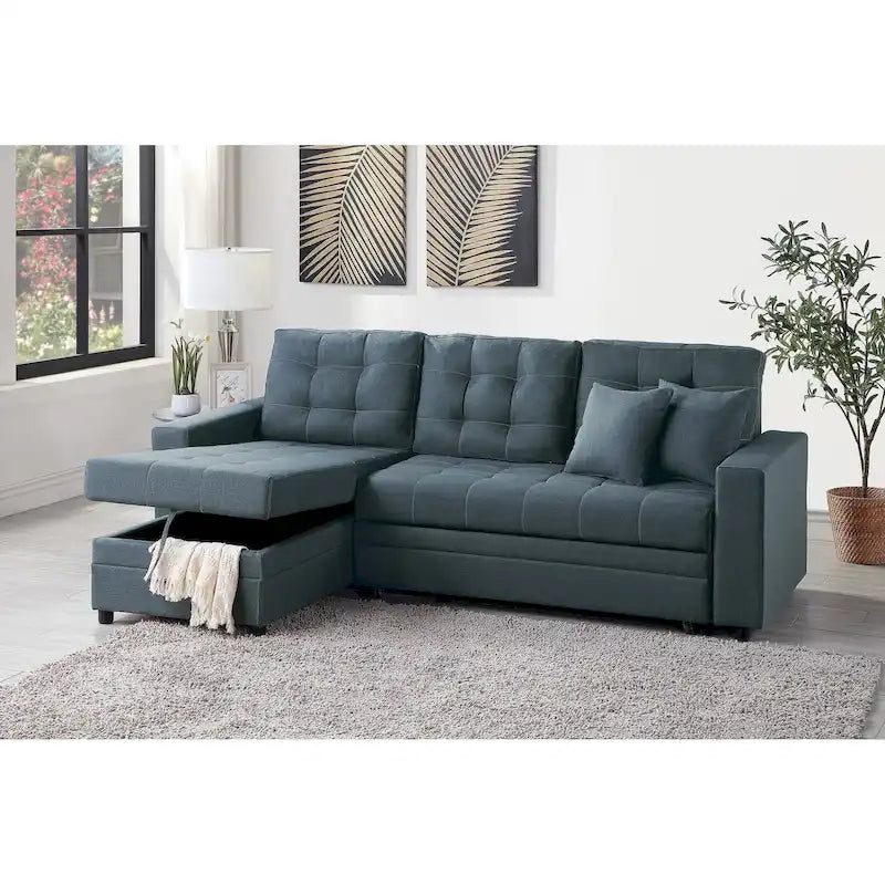 Poundex Umwandelbares Schlafsofa mit Stauraum