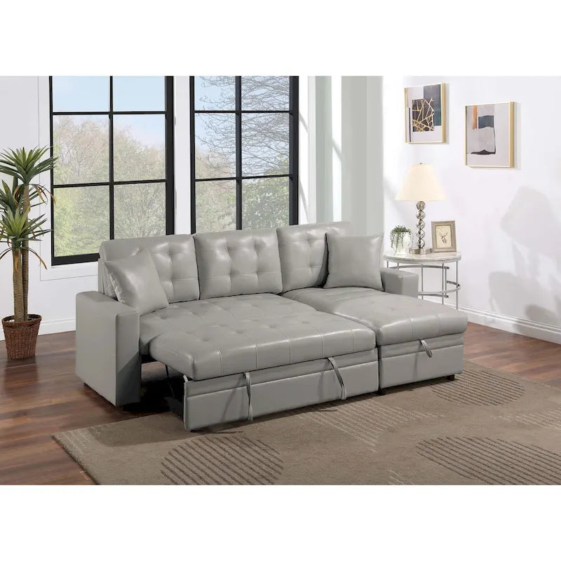 Poundex Umwandelbares Schlafsofa mit Stauraum