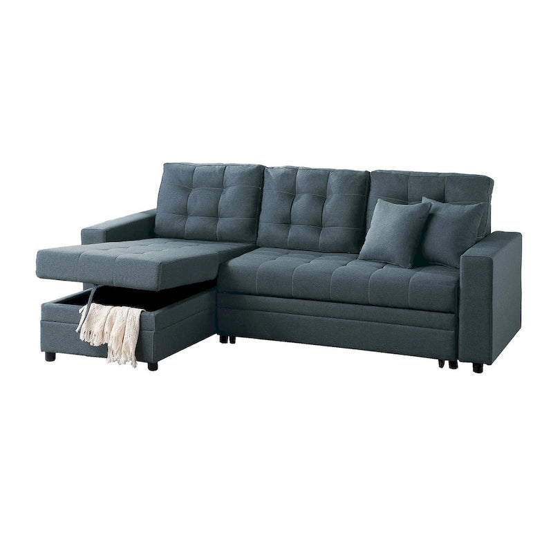 Poundex Umwandelbares Schlafsofa mit Stauraum