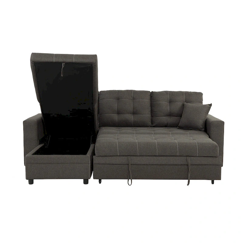 Poundex Umwandelbares Schlafsofa mit Stauraum
