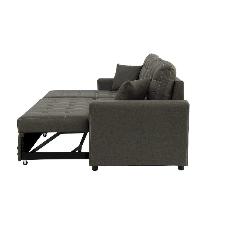 Poundex Umwandelbares Schlafsofa mit Stauraum
