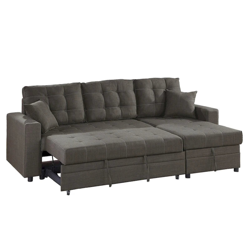 Poundex Umwandelbares Schlafsofa mit Stauraum