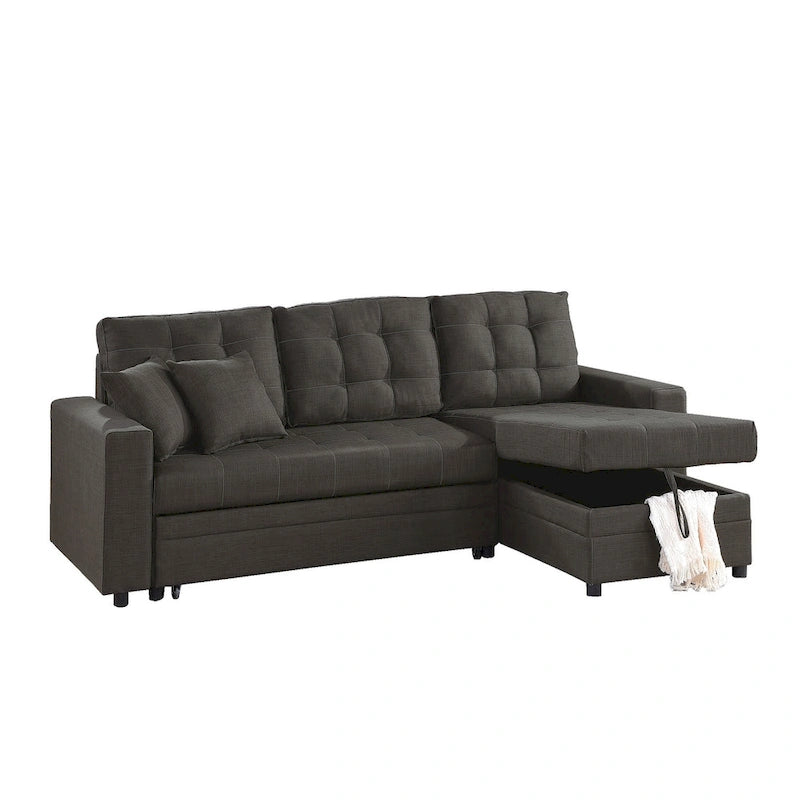 Poundex Umwandelbares Schlafsofa mit Stauraum