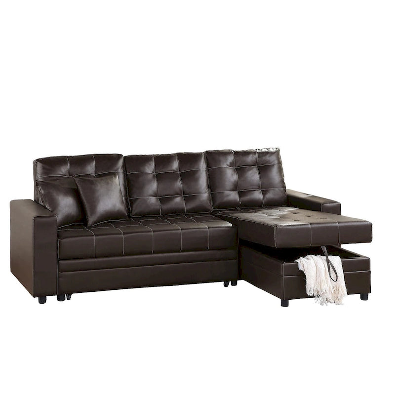 Poundex Umwandelbares Schlafsofa mit Stauraum