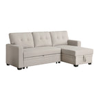 Polster-Ecksofa mit Ausziehfunktion und Recamiere