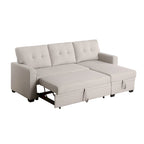 Polster-Ecksofa mit Ausziehfunktion und Recamiere