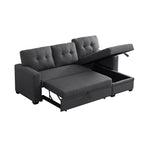Polster-Ecksofa mit Ausziehfunktion und Recamiere