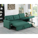 Polster-Ecksofa mit Ausziehfunktion und Recamiere