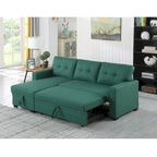 Polster-Ecksofa mit Ausziehfunktion und Recamiere