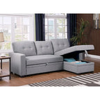 Polster-Ecksofa mit Ausziehfunktion und Recamiere