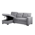 Polster-Ecksofa mit Ausziehfunktion und Recamiere