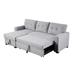 Polster-Ecksofa mit Ausziehfunktion und Recamiere
