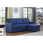 Polster-Ecksofa mit Ausziehfunktion und Recamiere