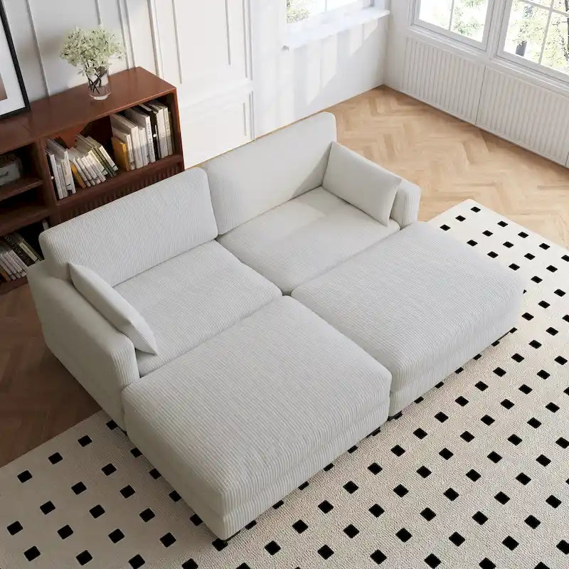 88 Umwandelbares größeres modulares Ecksofa-Set