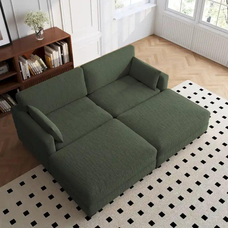88 Umwandelbares größeres modulares Ecksofa-Set
