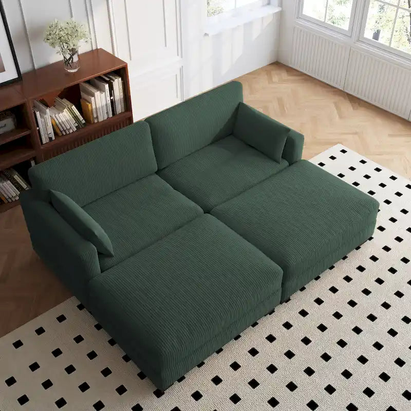 88 Umwandelbares größeres modulares Ecksofa-Set