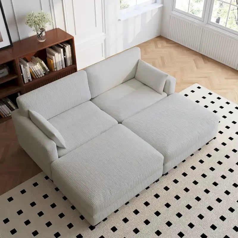 88 Umwandelbares größeres modulares Ecksofa-Set