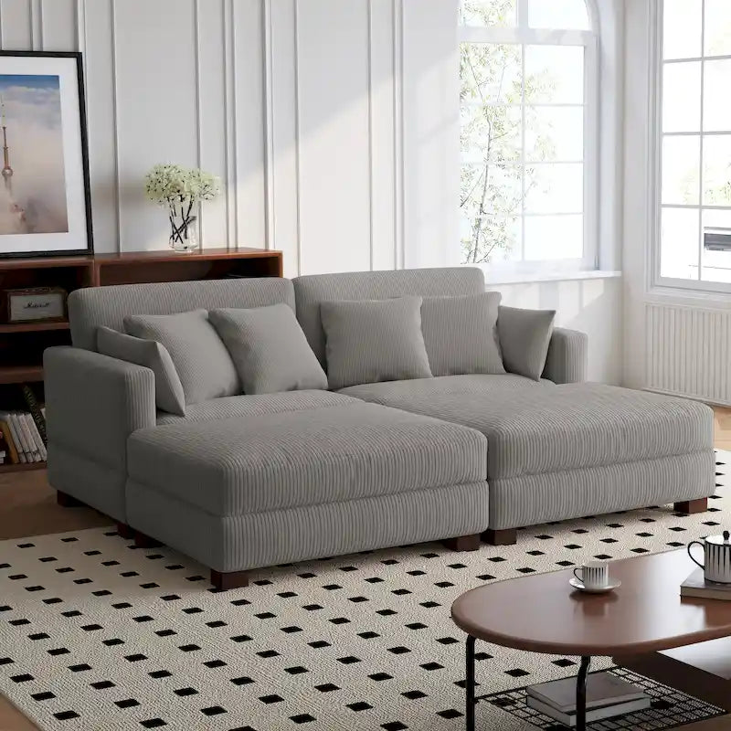 88 Umwandelbares größeres modulares Ecksofa-Set