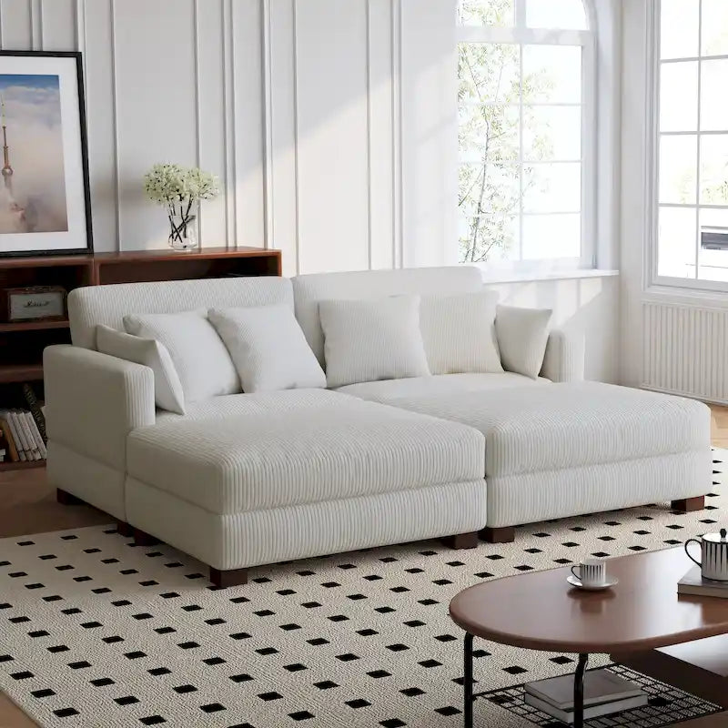 88 Umwandelbares größeres modulares Ecksofa-Set
