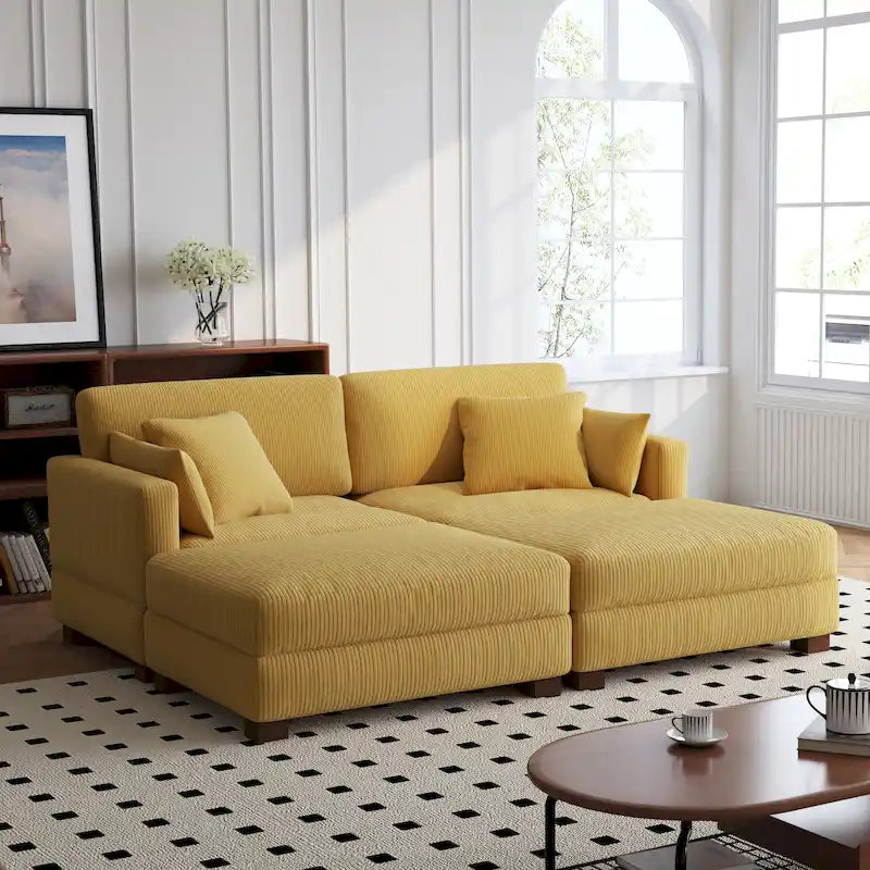 88 Umwandelbares größeres modulares Ecksofa-Set