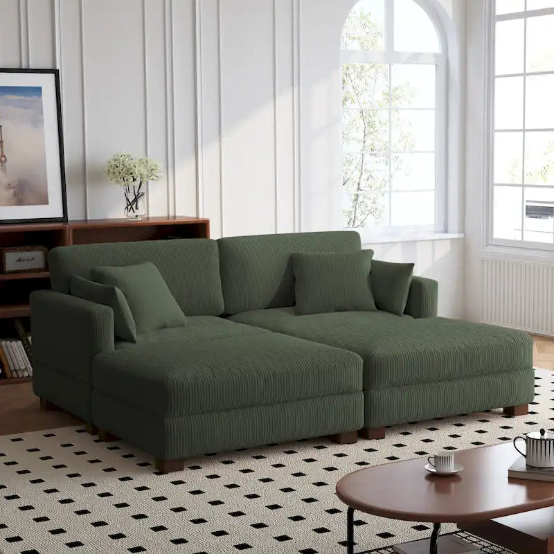 88 Umwandelbares größeres modulares Ecksofa-Set