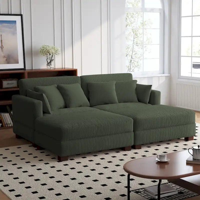 88 Umwandelbares größeres modulares Ecksofa-Set