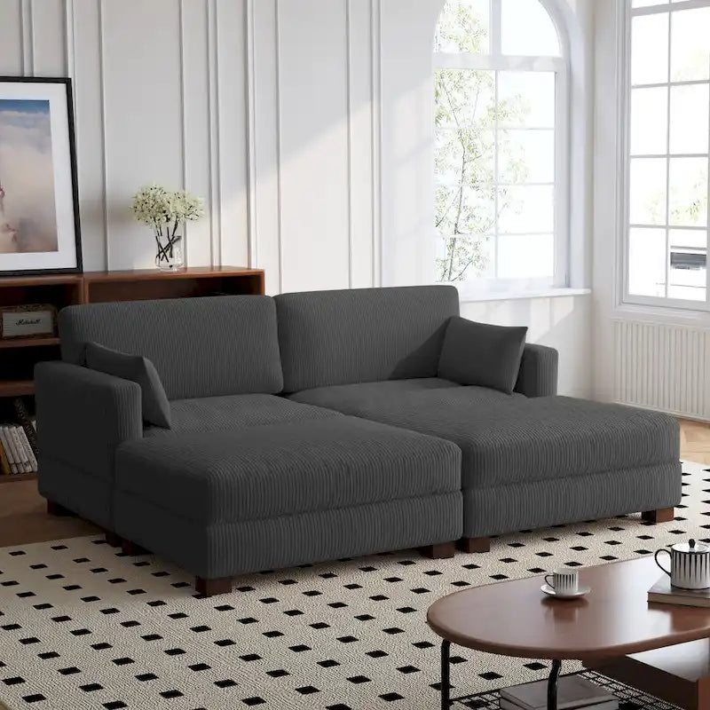 88 Umwandelbares größeres modulares Ecksofa-Set
