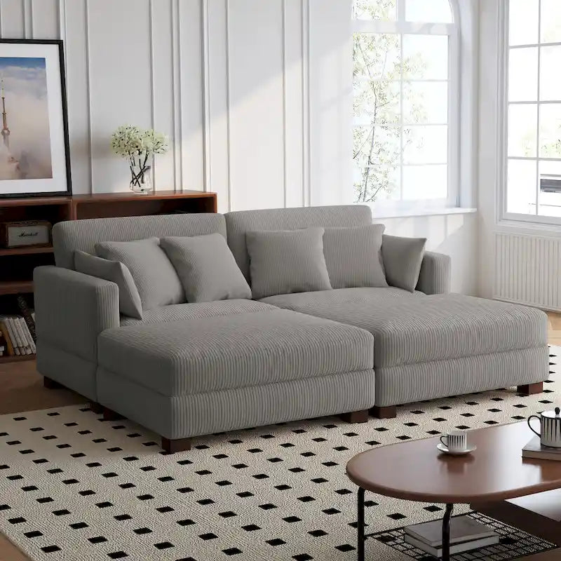 88 Umwandelbares größeres modulares Ecksofa-Set
