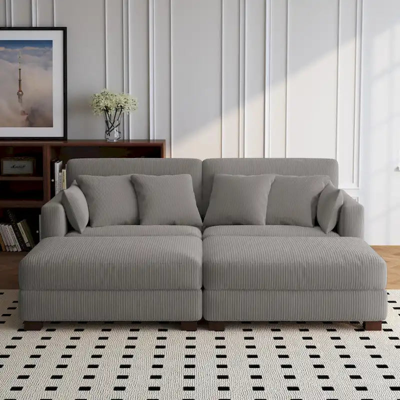 88 Umwandelbares größeres modulares Ecksofa-Set
