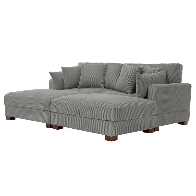 88 Umwandelbares größeres modulares Ecksofa-Set