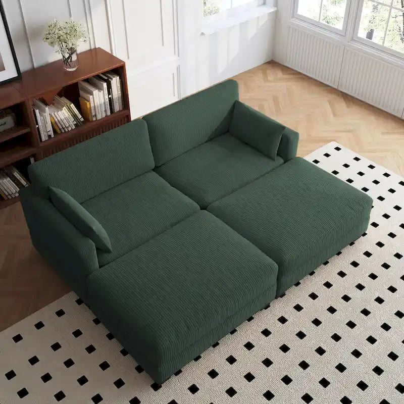 88 Umwandelbares größeres modulares Ecksofa-Set