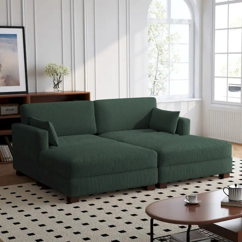 88 Umwandelbares größeres modulares Ecksofa-Set