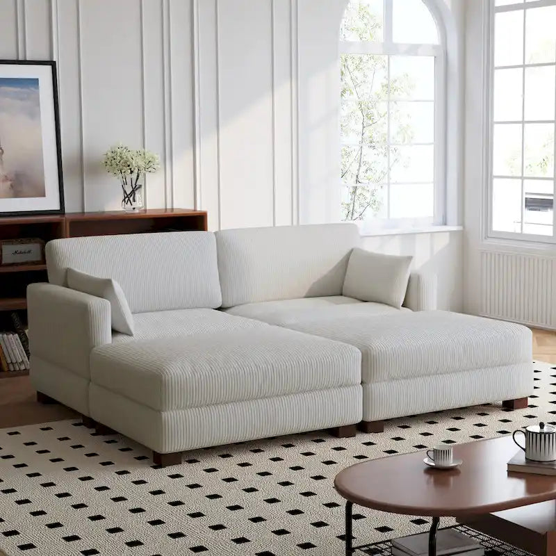 88 Umwandelbares größeres modulares Ecksofa-Set