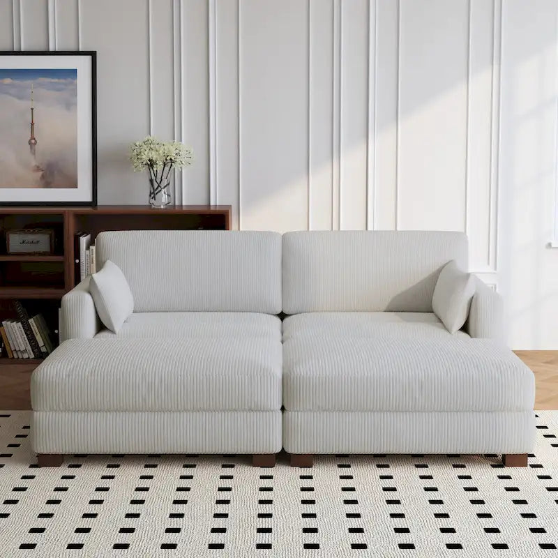88 Umwandelbares größeres modulares Ecksofa-Set