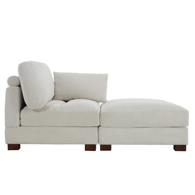 88 Umwandelbares größeres modulares Ecksofa-Set