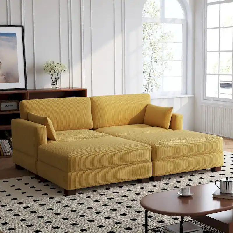 88 Umwandelbares größeres modulares Ecksofa-Set