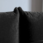 104 L-förmiges Chenille-Modulsofa, modernes, halbfestes Sofa mit Ottomane