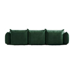 104 L-förmiges Chenille-Modulsofa, modernes, halbfestes Sofa mit Ottomane