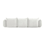 104 L-förmiges Chenille-Modulsofa, modernes, halbfestes Sofa mit Ottomane