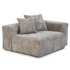Sektional-Sofa mit 4 Kissen, Modernes luxuriöses modulares Sektional-Sofa mit Chaiselongue-Hockern