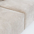 Sektional-Sofa mit 4 Kissen, Modernes luxuriöses modulares Sektional-Sofa mit Chaiselongue-Hockern
