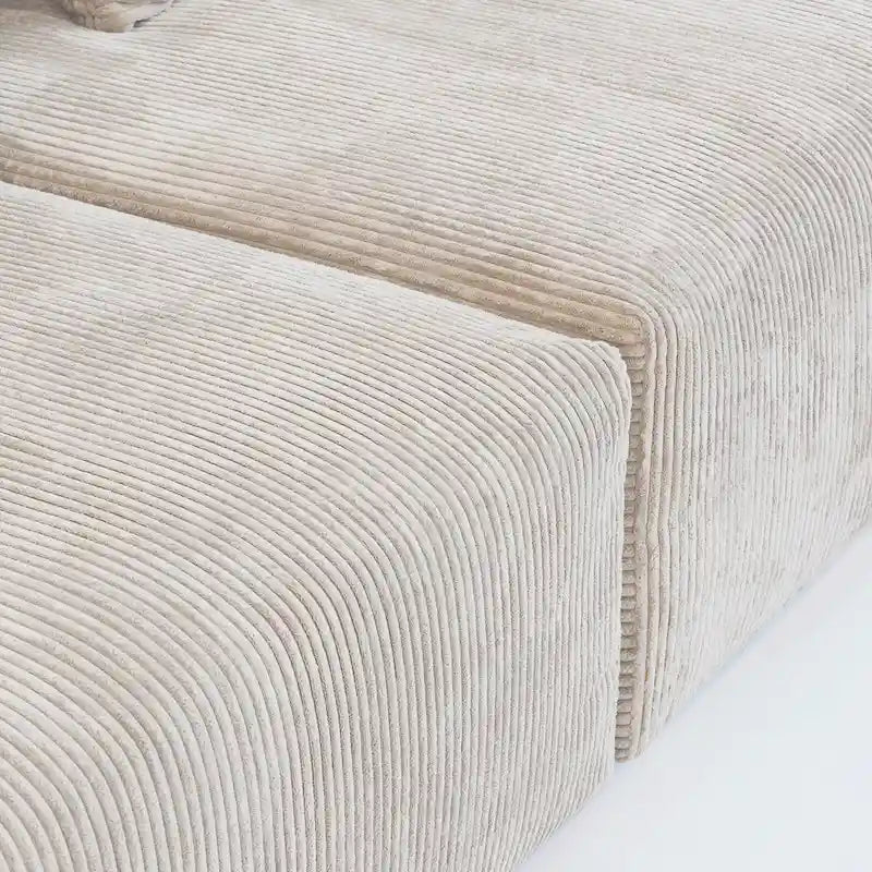 Sektional-Sofa mit 4 Kissen, Modernes luxuriöses modulares Sektional-Sofa mit Chaiselongue-Hockern