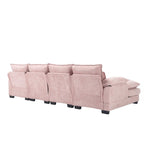 Schnittsofa Cloud Couch für Wohnzimmer, modernes Chenille-/Bouclé-U-förmiges Sofa, bequemes modulares Schlafsofa mit doppelter Recamiere