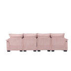 Schnittsofa Cloud Couch für Wohnzimmer, modernes Chenille-/Bouclé-U-förmiges Sofa, bequemes modulares Schlafsofa mit doppelter Recamiere