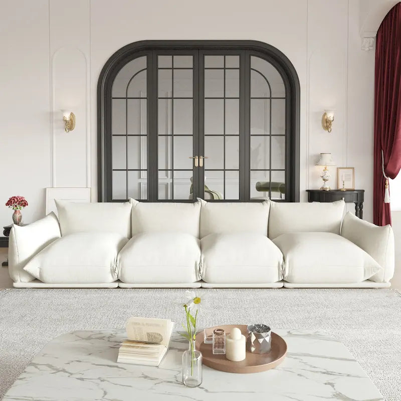 Modulare Polster-Ecksofas aus Chenille-Stoff Loungesofas