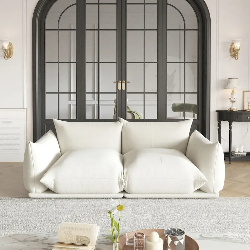 Modulare Polster-Ecksofas aus Chenille-Stoff Loungesofas