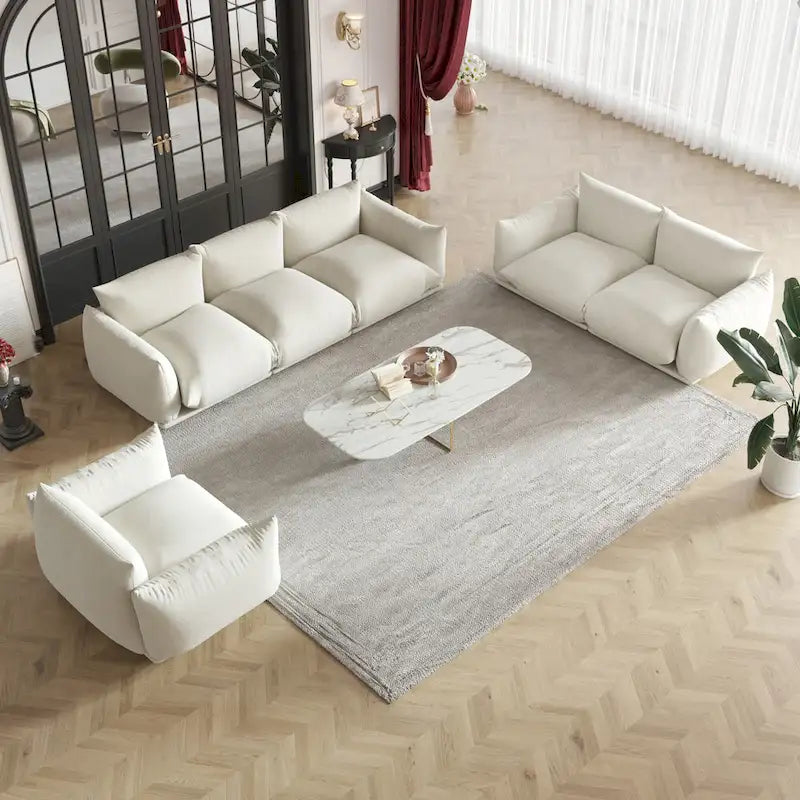 Modulare Polster-Ecksofas aus Chenille-Stoff Loungesofas