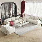 Modulare Polster-Ecksofas aus Chenille-Stoff Loungesofas